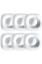 TAMUME Weißes Porzellan Eierbecher Set mit 6 Eierhaltern Elegantes 6-Teiliges Keramik Frühstückset