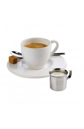 APS Milchkännchen 4er-Set kleine Kännchen für Kaffeesahne/Milch Sahnegießer Inhalt à 25 ml Edelstahl