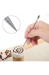 Edelstahl Kaffee Nadel Spirale Stift Kopf Cappuccino Latte Art Pen DIY Kaffee Art Tool ungiftig geschmacklos und nicht ätzend Ideal für Kaffeeliebhaber