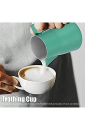 Milchschäumkrug Dampfkrüge aus Edelstahl ungiftig für Cafe-Milch(green 550ml)