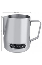 Wifehelper Edelstahl-Kaffeeschaumkrug Mit Thermometeranzeige Espresso-Milch-Dampfkrug 20 oz / 600ml
