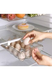 Carjourney Kühlschrank-Eierregal Hängender Kühlschrank-Organizer platzsparend Schubladen-Design für Gemüse Obst Eieraufbewahrung (02)
