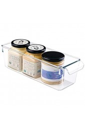 iDesign Aufbewahrungsbox mit Griff kleine Vorratsdose ohne Deckel aus Kunststoff Küchenorganizer für Vorratsschrank Kühlschrank und Schublade durchsichtig