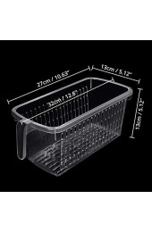Kurtzy Kühlschrank Organizer & Küchenschrank Aufbewahrungsbox mit Handgriff (8 STK) - 32cm Länge - Durchsichtige Kunststoff Containers für Kühlschrank Bad Speisekammer Küche Gefrierschrank