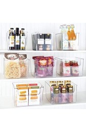 mDesign Aufbewahrungsbox für Lebensmittel – Küchen Ablage mit offener Vorderseite für Kühlschrank Schrankfach oder Gefriertruhe – Kühlschrankbox aus BPA-freiem Kunststoff – durchsichtig
