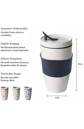 Villeroy & Boch To Go Coffee Becher 350 ml randvoll gemessen Permium Porzellan/Silikon weiß 15 cm