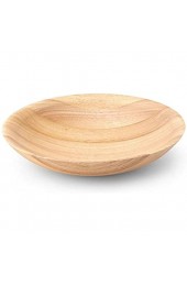 Continenta runde Obstschale aus Gummibaumholz Holzschale Holzschüssel Größe: Ø 29 x 5 5 cm