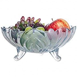 HARLIANGXY Obstteller Obstkorb - Blauer See Kristallglas Modern Kreativ für Wohnzimmer Büro Party Obstschale Dessert-Teller aus Glas Snack-Tablett