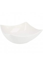 com-four® Keramikschüssel in Weiß Salatschüssel mit abgerundeten Ecken große Obstschale etwa 24 x 24 cm