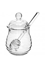 DOITOOL 250Ml Honig Biene Topf Hitzebeständige Beehive Honig Sirup Lagerung Glas Kanister mit Löffel Deckel Marmelade Container Flasche für Home Küche