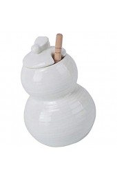 Hemoton Honig Glas mit Löffel Keramik Honig Topf Sirup Flaschen Honig Halter Container für Home Küche