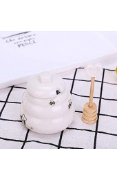 Mini Keramik Honigtopf mit Holzschöpflöffel