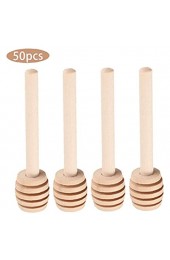 Sanfiyya Honiglöffel Tragbare Mini-Holz-Dipper Rührstäbchen Bar Jar Mischprogramm für Küchen 50PCS