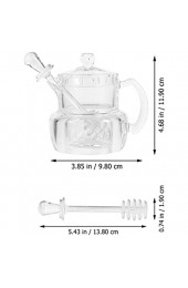 YARNOW Acryl Honig Dispenser mit Honig Löffel Stick Klar Honig Behälter Sirup Und Zucker Jar Topf für Küche 12. 4X11. 9CM