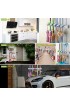 PUAIDA Besenhalter (2 Stücke) Wand Gerätehalter mit 5 Schnellspannern und 6 Haken perfekt Mop Besen Ordnungsleiste für Gartenwerkzeug Küche Badezimmer Garage(Grau)