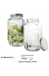 PEARL Saftspender: 2er-Set Retro-Getränkespender aus Glas Einmachglas-Look Zapfhahn (Getränkebehälter)