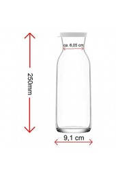 Wasserkaraffen Glaskaraffen 1 2 Liter Glaskanne aus Glas mit Silikondeckel 2 Stück