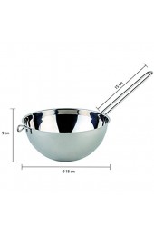 APS Wasserbadschüssel Bain-Marie Schüssel hochglanzpoliert mit Drahtgriff Ø 18 cm Höhe 9 cm für 1 5 l Volumen Edelstahl 18/8