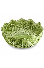 Bassano italienische Keramik runde Gemüse- Salat- Schale- Schüssel grün 22x9