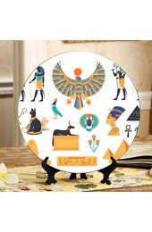 Ägyptische Zivilisation Dekorative Keramikplatten Bunte Keramikplatten Home Wobble-Platte Mit Display Stand Dekoration Haushalt Günstige Keramikplatten
