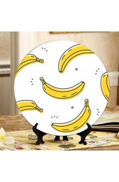Köstliche gelbe Bananen Nette Teller Keramikplatten Display Home Wobble-Platte Mit Display Stand Dekoration Haushalt Bunte Keramikplatten