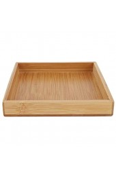 Serviertablettset aus Holz Serviertabletts aus Bambus im japanischen Stil Rechteckiges Serviertablett aus Holz Tabletts aus Bambus(19.3 * 19.3 * 3 cm)