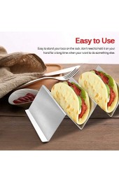 TopHGC Taco-Halter 2 Packungen Edelstahl Taco-Ständer rostfrei Taco-Rack für Truck-Stil Taco-Tablets (Form 1)