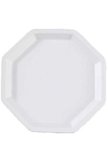 HEMOTON Matte 8-Zoll-achteckige Platte Teller Schatzkuchen Obstteller (matt weiß) Küche