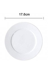 HTL Teller-Wobble-Platte Reiner Weiße Keramik-Platte * 6 Anti-Wear Anti-Rutsch Non-Stick Öl Einfach Zu Reinigen Auf Mikrowellenherd Rechteckige Runde B * 4