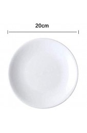 HTL Teller-Wobble-Platte Reiner Weiße Keramik-Platte * 6 Anti-Wear Anti-Rutsch Non-Stick Öl Einfach Zu Reinigen Auf Mikrowellenherd Rechteckige Runde C * 4