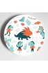 Dinosaurier Süße Kinder Bunte Tiere Ausgefallene Teller Keramik Keramikplatten Kids Home Wobble-Platte Mit Display Stand Dekoration Haushalt Lustige Teller Keramik
