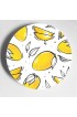 Köstliche gelbe Mango-Dekorationsplatte Wandplatten Keramik Home Wobble-Platte mit Display Stand Dekoration Haushalt dekorative Platte