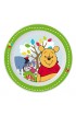 POS 68910 - Teller flach mit Disney Winnie the Pooh Motiv Kinderteller aus Melamin bruchunempfindlich BPA frei Durchmesser circa 22 cm für Jungen und Mädchen