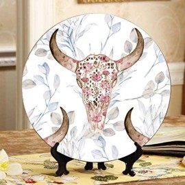 Verschiedene menschliche Schädelplatten Display Stand dekorative Platte Keramik Home Wobble-Platte mit Display Stand Dekoration Haushalt Dinner Plate Display