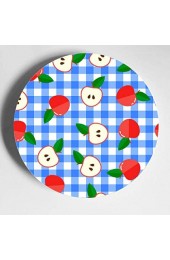 Verschiedene niedliche Apfelscheiben Dekorationsplatten Anzeige für Platten Home Wobble-Platte mit Display Stand Dekoration Haushalt Keramikplatten Kinder
