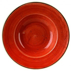 Churchill Stonecast -Wide Rim Bowl Pastateller- Ø28cm Farbe wählbar (Spiced Orange)