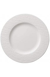 Villeroy & Boch - Manufacture Rock blanc Speiseteller 27 cm Premium Porzellan spülmaschinen- mikrowellengeeignet Weiß