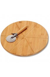 KESPER 58462 Pizzateller 32 cm aus Bambus mit extra Pizzaschneider/Holzteller/Pizzaunterlage/Pizza-Holzteller/Holzgeschirr