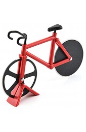 xingxing Edelstahl-Pizza-Messer Zweirad-Fahrrad-Pizzaschneider Werkzeug runde Form Messer Pizza Fahrrad Pizz (Farbe: Rot)