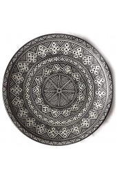 Marokkanische Teller Beldi | Schwarz | Ø:30cm | Bunte marokkanische Keramik | handbemalte marokkanische Keramik