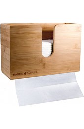 Nature Supplies Papierhandtuchspender aus Holz - Papierhandtuchhalter Mit Wandhalterung oder bei Tisch für Papierhandtücher mit C- Z- oder Interfold-Falzung